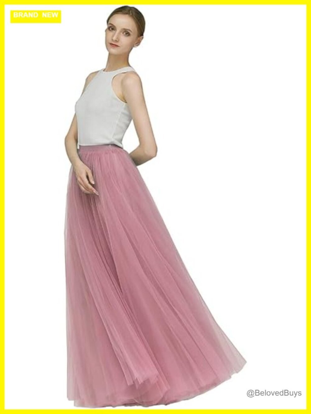 Floor Length A-Line Tulle Skirt for Wedding Prom Dance Party